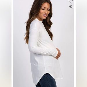 Long Sleeve Ribbed maternity Top